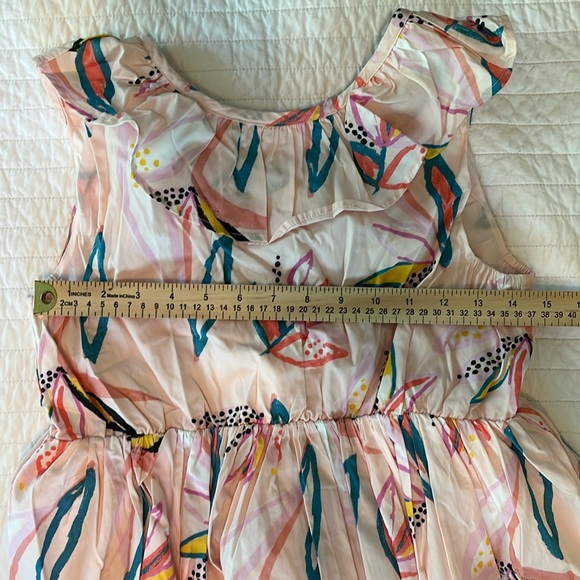 Tea Collection Girl’s Hi-Lo Ruffle Neck Dress - Picture 5 of 6